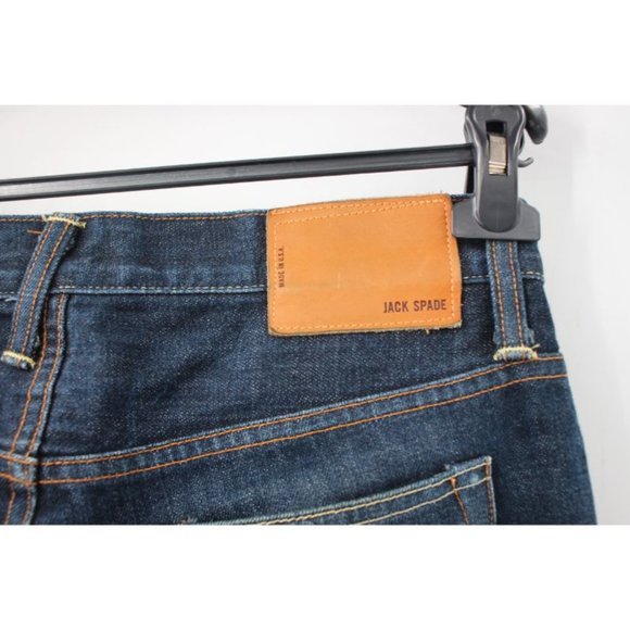 Jack Spade Mens 29 W31 Slim Straight Selvedge Denim Jeans White Oak Button Fly - Picture 5 of 13